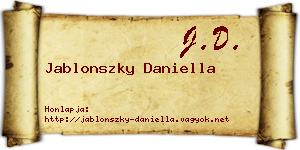 Jablonszky Daniella névjegykártya